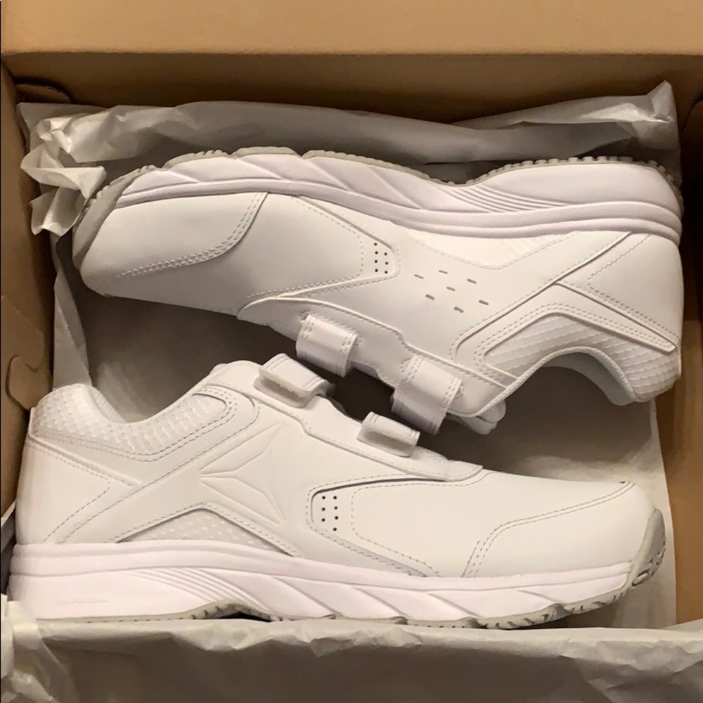 Women’s White Reebok Slip-Resistant Shoes